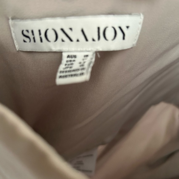 ShonaJoy knot draped halter dress in oyster - Picture 8 of 13